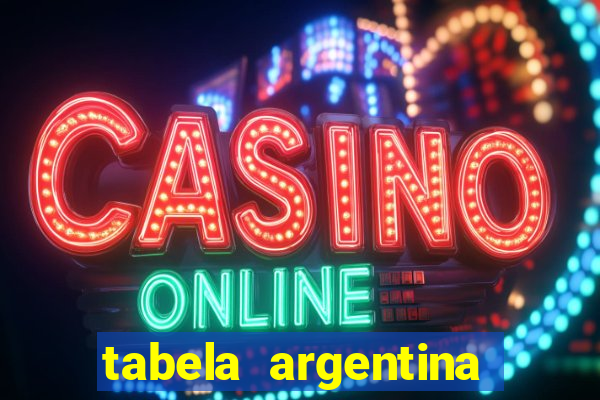 tabela argentina torneo betano